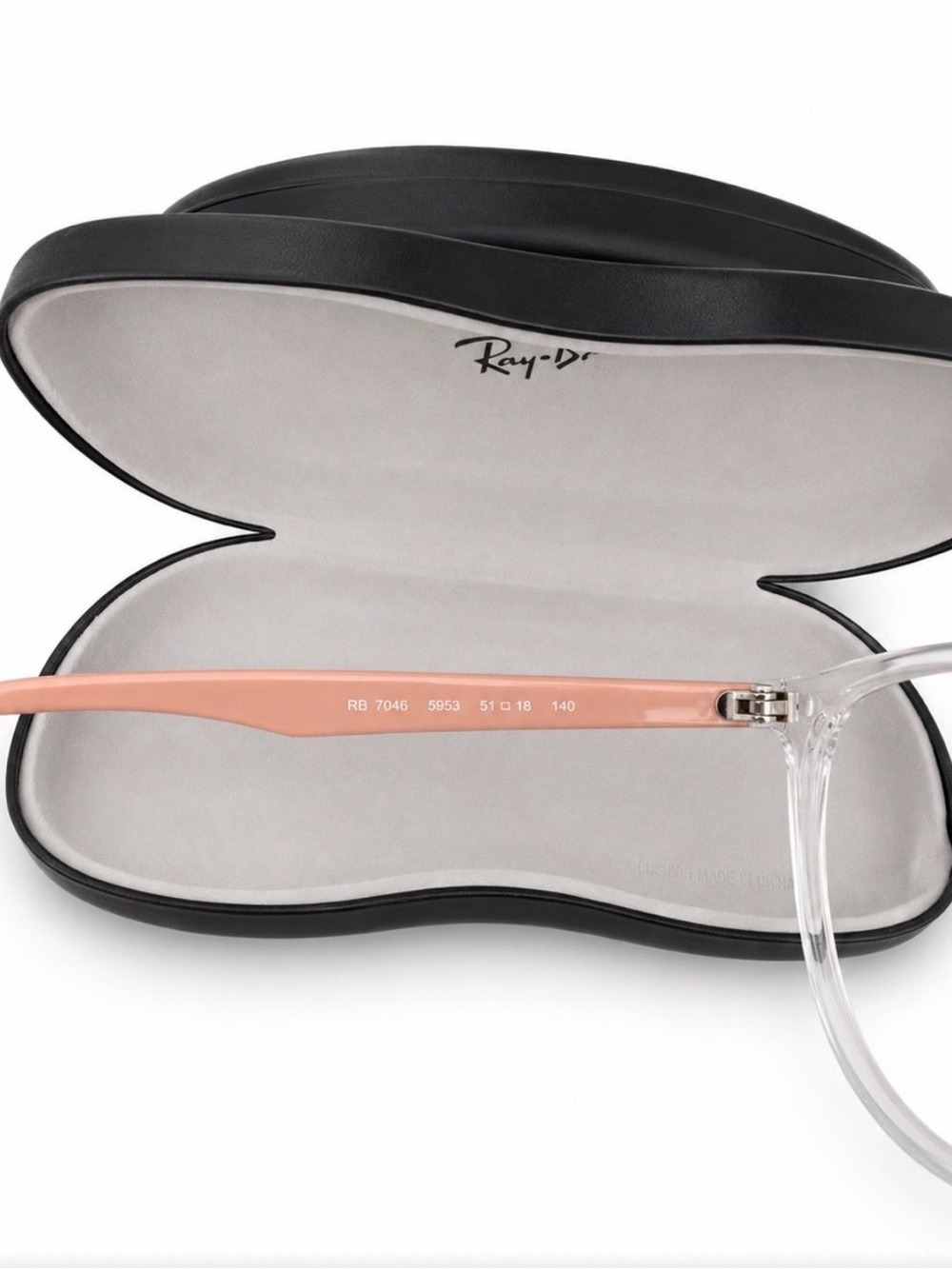 EUC Ray-Ban Clear Frame Glasses with Pale Pink Temples( prescription) - Picture 3 of 7